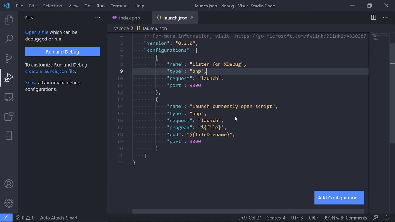 Отладка с помощью VS Code — использование XDebug