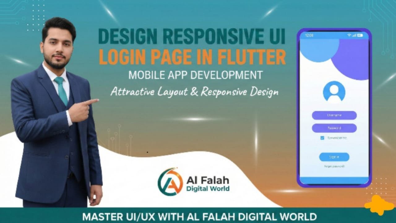 Modern UI Design Flutter Login Page for Mobile Application Development