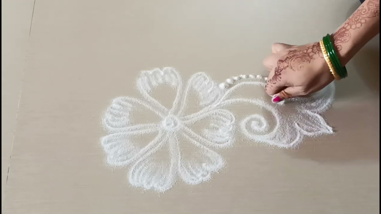 Beautiful border rangoli design 💮💮Kolam border rangoli design 