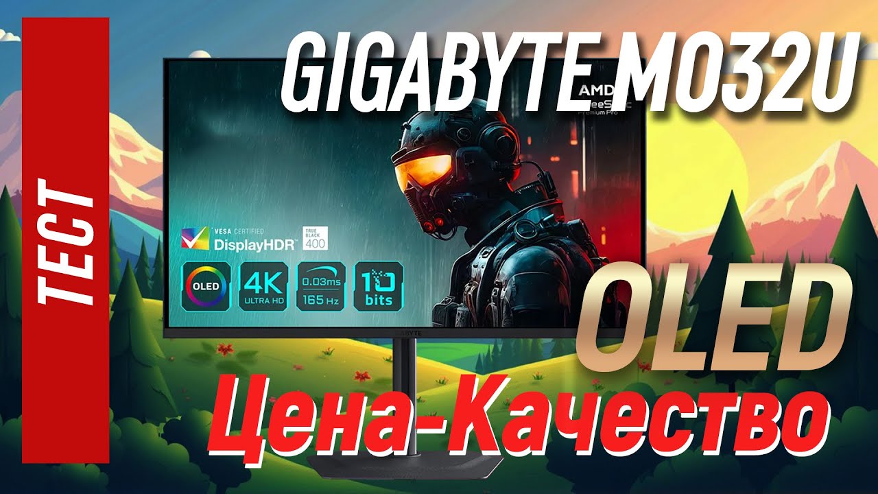 Полный тест GIGABYTE MO32U - большой QD-OLED монитор