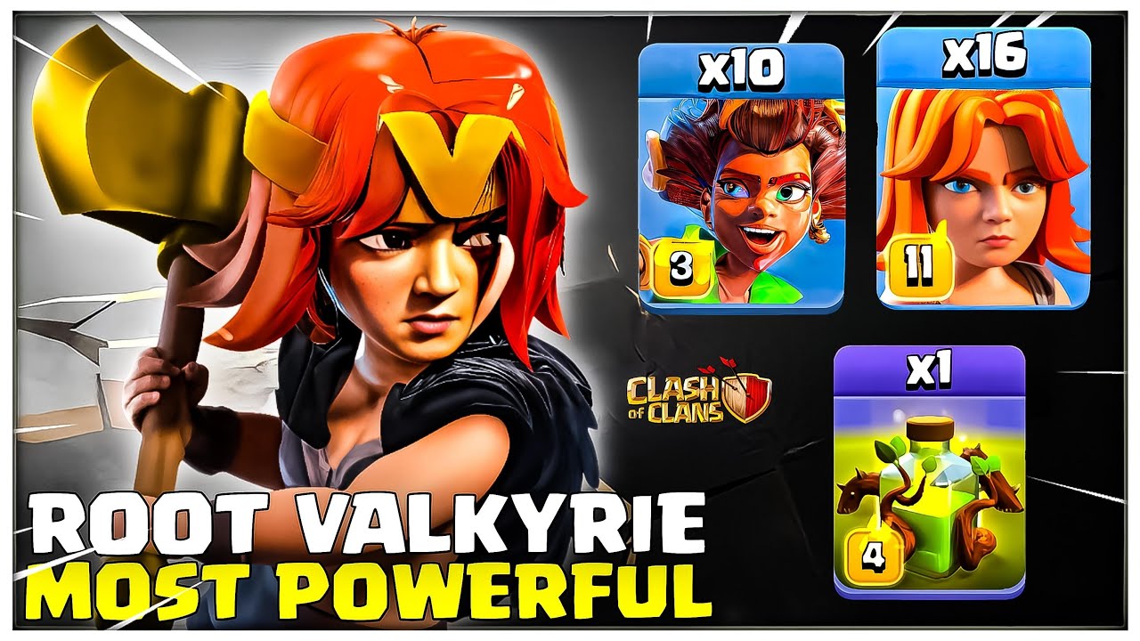 UNSTOPPABLE🔥 Th16 vs Th17 Root Rider Valkyrie + Overgrowth Spell Attack Strategy - Clash of Clans