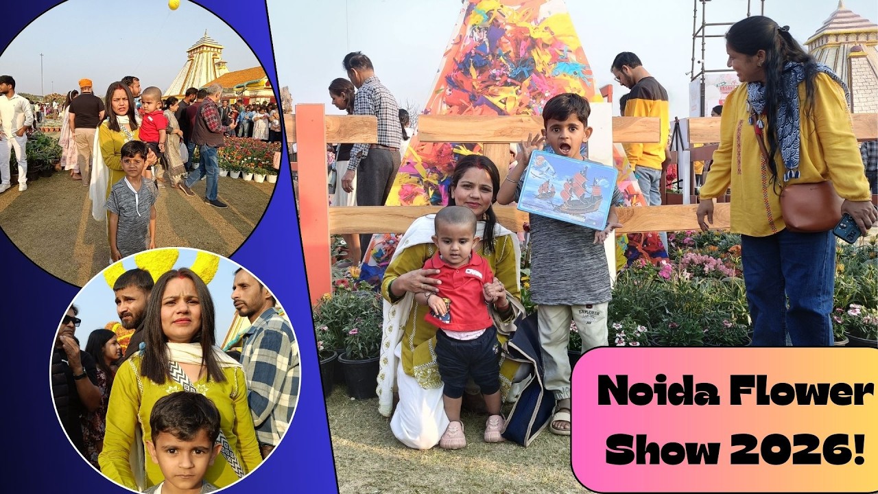 Noida Flower Show 2026 VLOG| Stunning Kedarnath Floral Replica & Vasant Utsav!