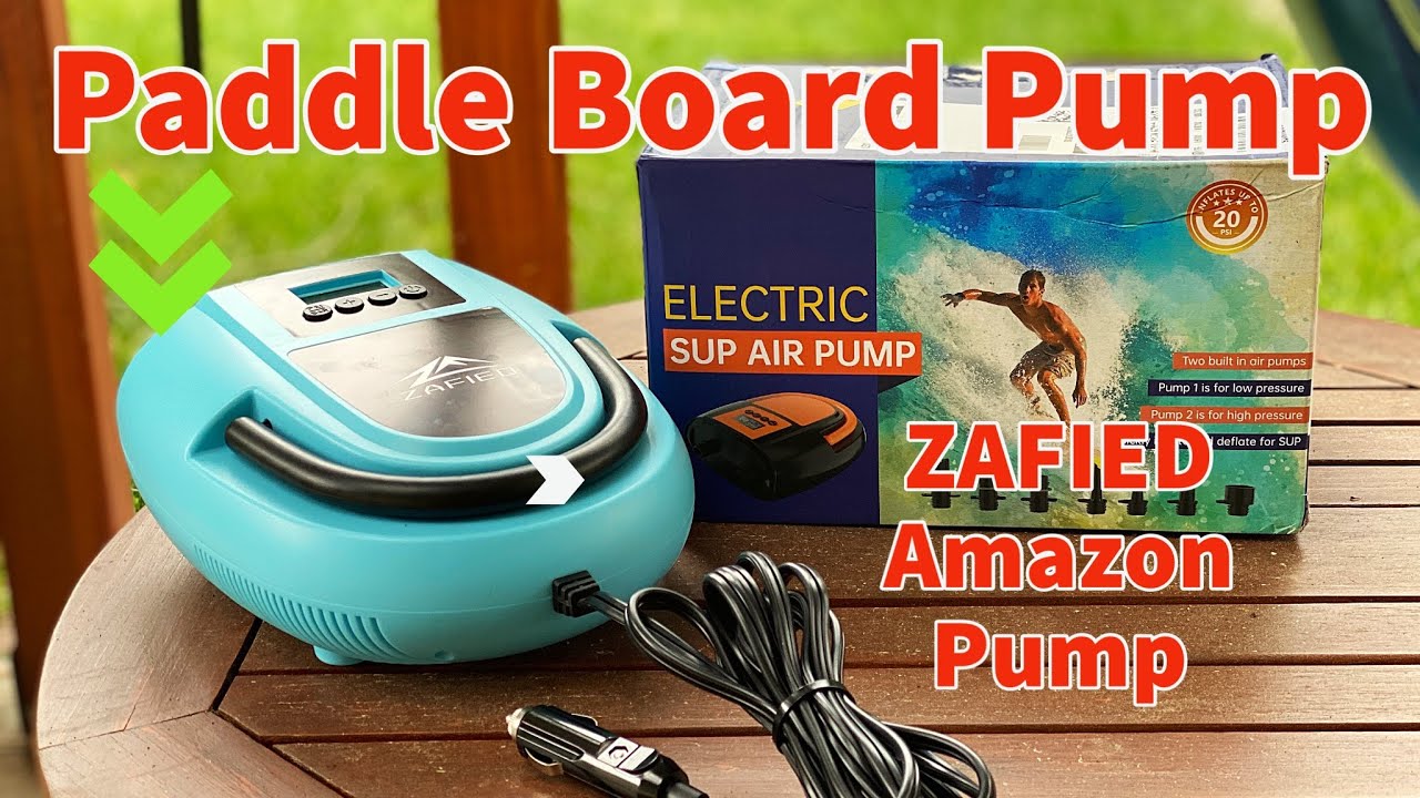 Amazon -ZAFIED -Electric Paddle Board Pump, 20PSI High Pressure SUP Pump Auto-Off Function, 120w 12v