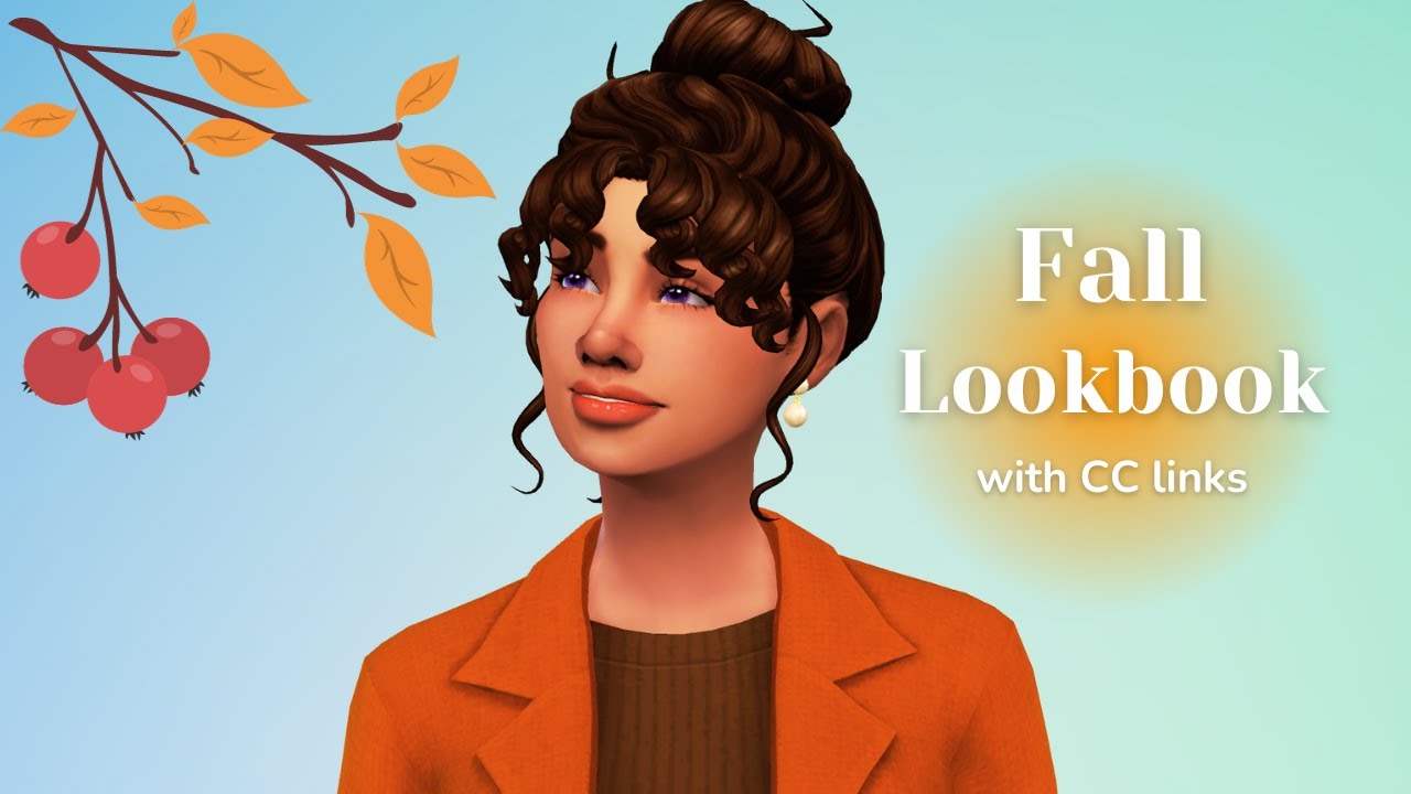 🍂FALL LOOKBOOK in The Sims 4 (with CC links!)
