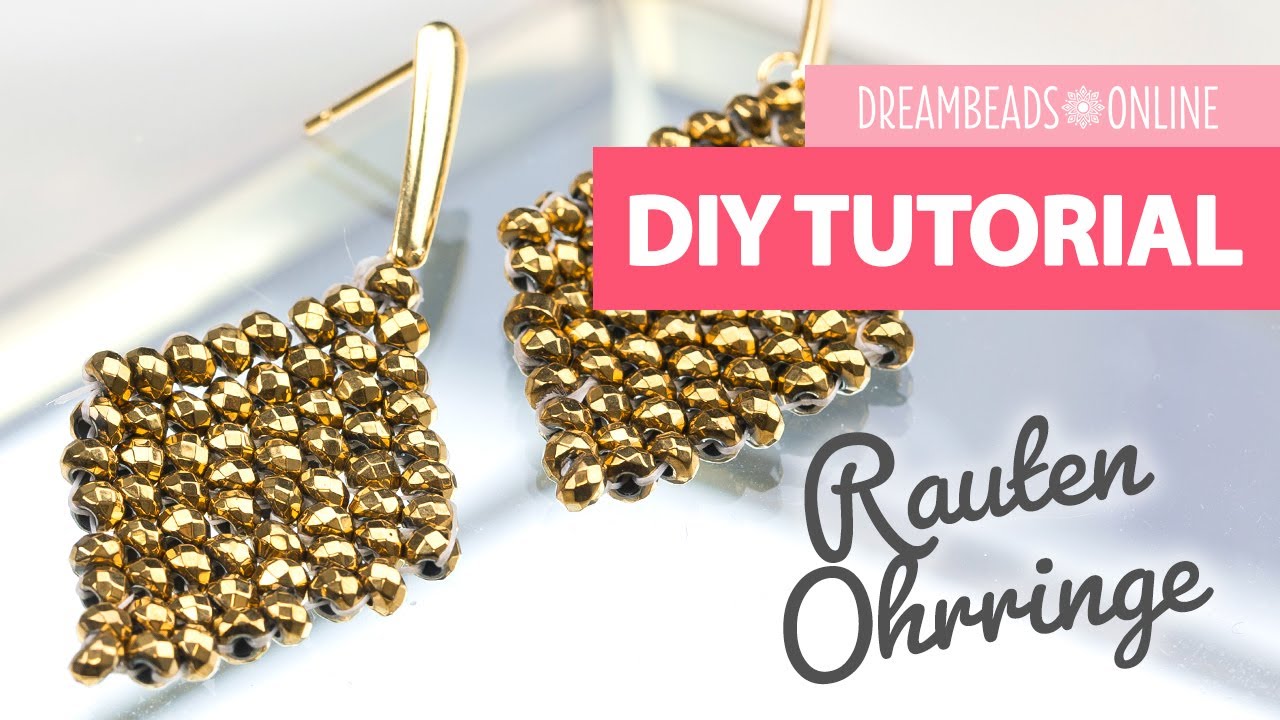 Hämatit-Rauten Ohrringe - DIY Tutorial - Schmuck machen mit Dreambeads Online