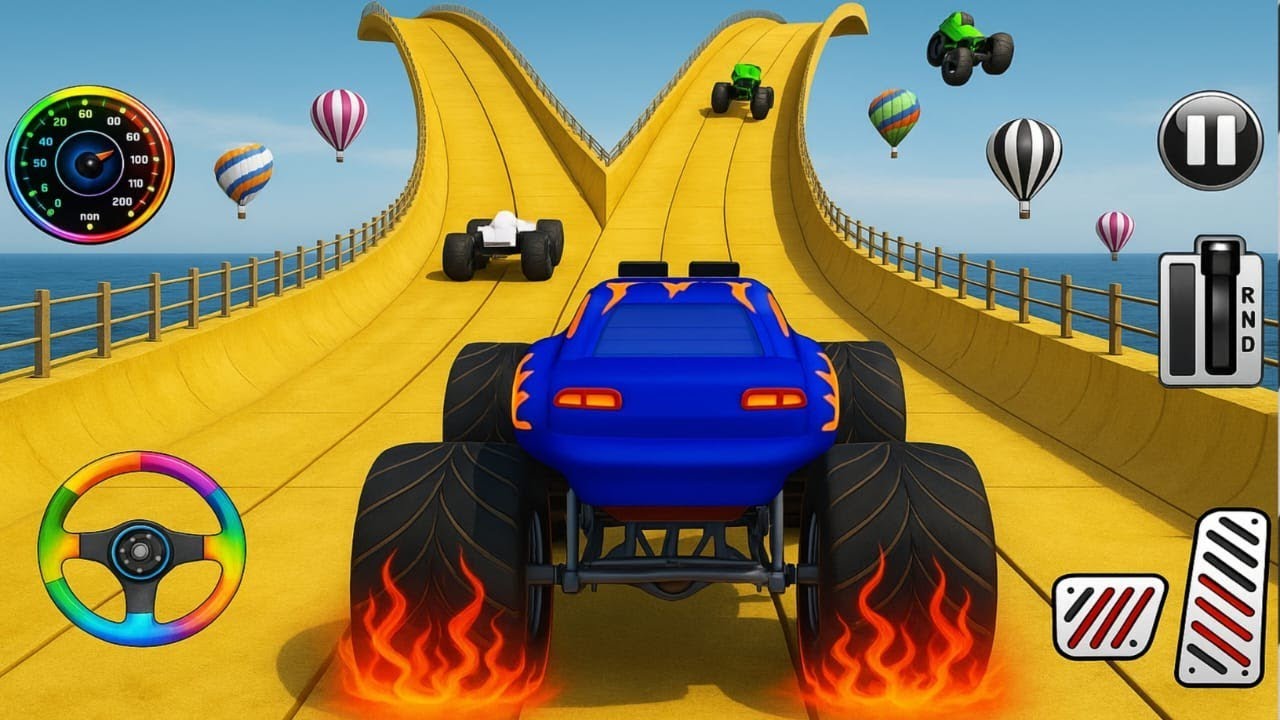 Monster Truck Mega Ramp Extreme Racing - Mega Ramp Monster Truck Racing - Android Gameplay