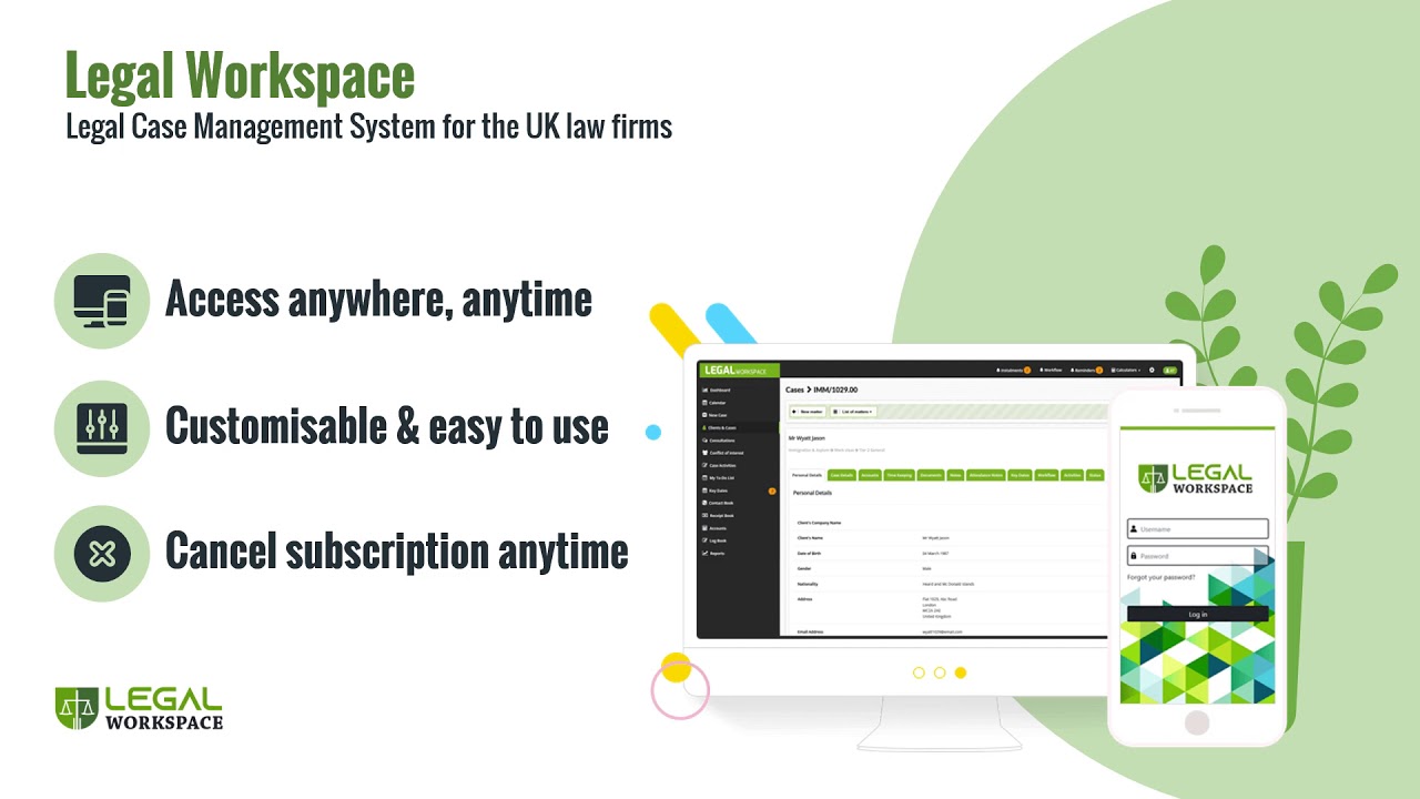 Legal Workspace  - Legal case management software for UK law firms.