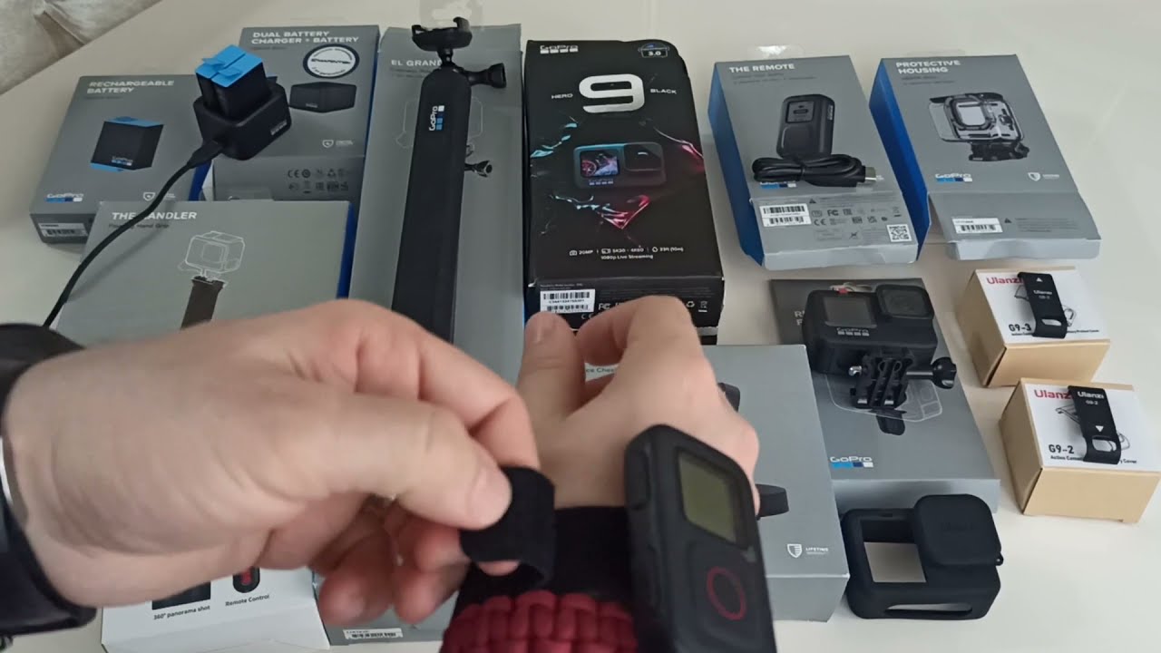 GoPro Hero 9 orijinal aksesuarları. Hero9 çekimi videolar kanalımda var. 1080p video