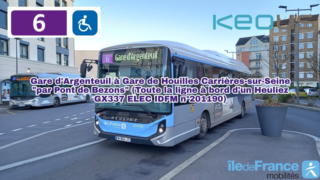 [Ligne 6r KEOLIS Argenteuil BdS] GX337 ELEC IDFM n°201190 - Gare d'Argenteuil à Gare de Houilles