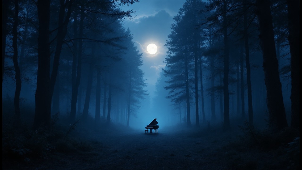 Quiet Winter Night – 2AM Ambient Piano Dark [Ambient Piano| Sleep / Study / Relax| 1 Hour ]