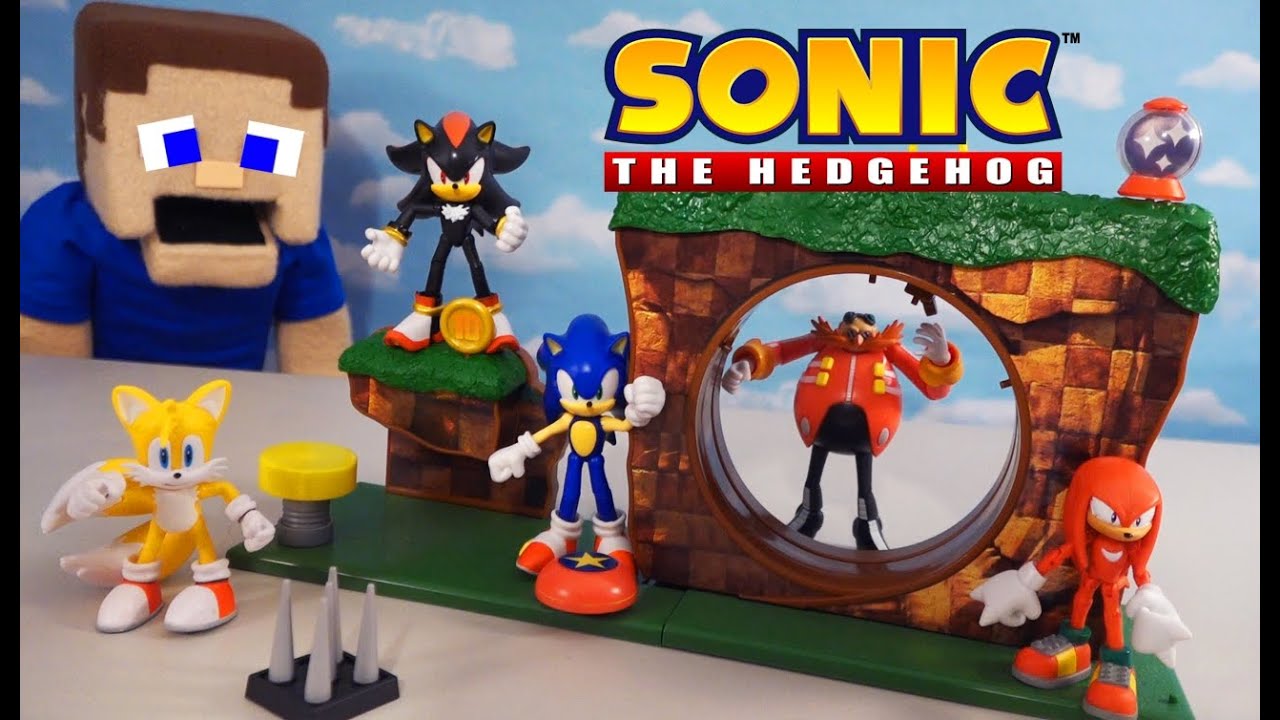 SONIC the Hedgehog 4 inch Articulated Figures work with the Green Hill Zone Playset???! WOW!!