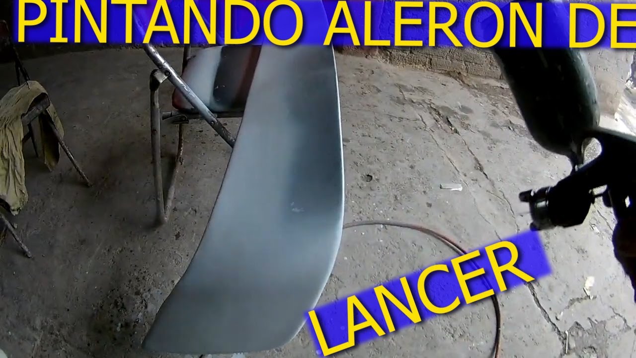 PINTANDO ALERON DE LANCER  CON FIBRA DE BIDRIO FR