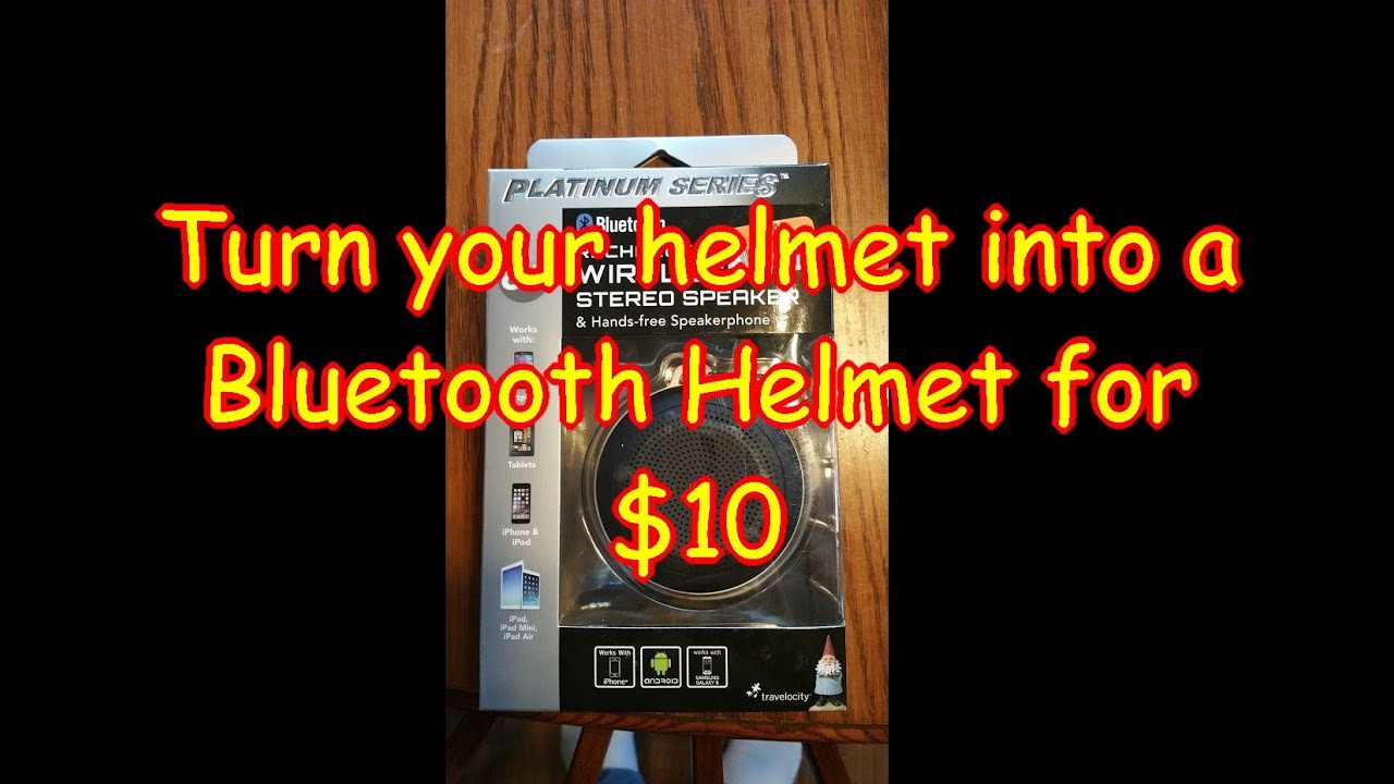$10 DIY built in bluetooth phone and music helmet with 10 hour music play time!