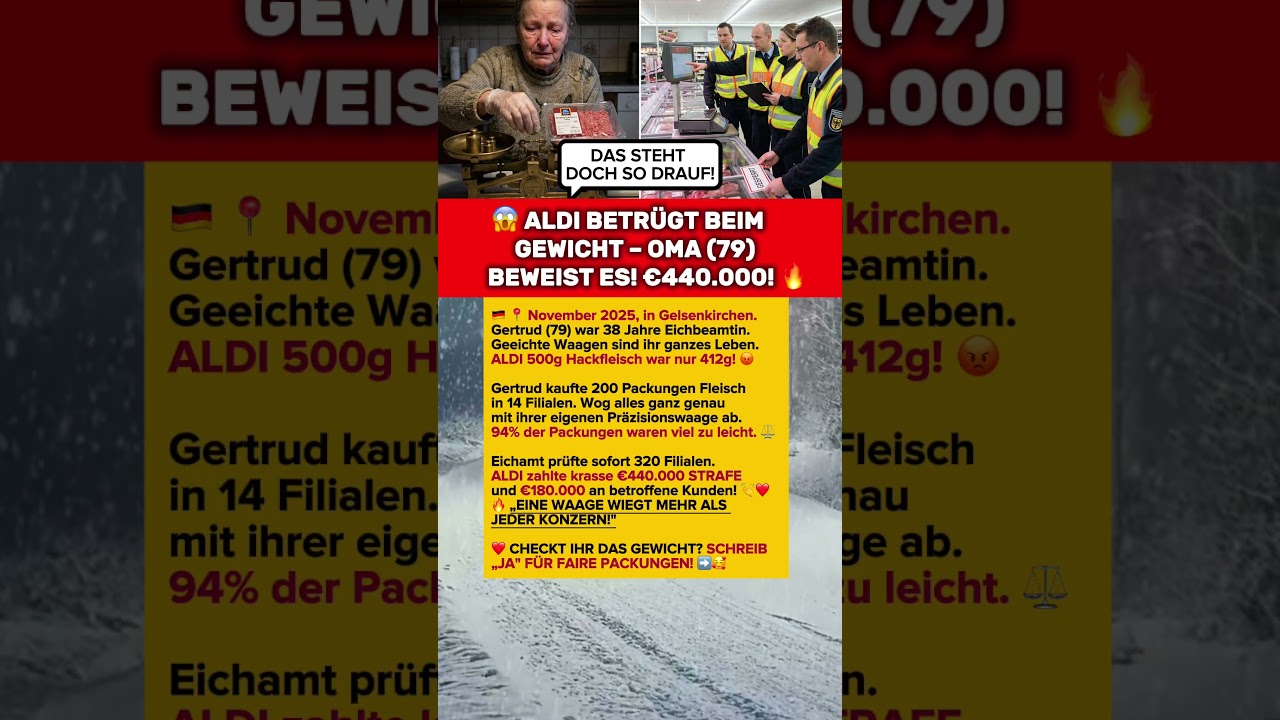 😱🔥 ALDI BETRÜGT BEIM GEWICHT – OMA (79) BEWEIST ES! €440.000!