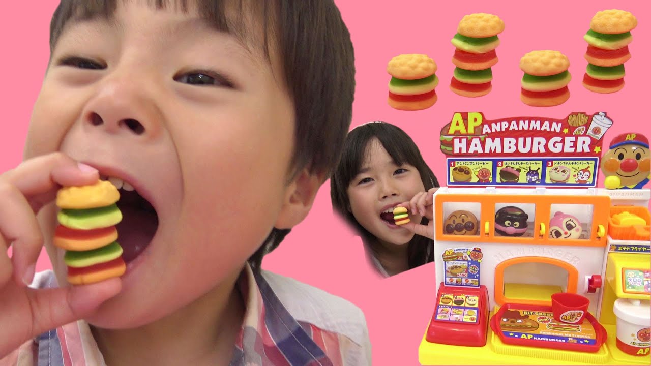 グミバーガー？ ハンバーガー屋さんごっこをしたよ♫