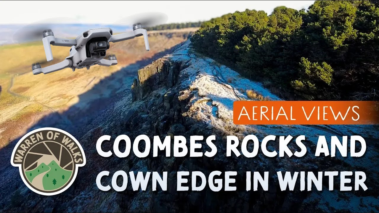 PEAK DISTRICT AERIAL TOUR - Winter Scenes at Coombes Rocks and Cown Edge 🚁🏔️ Drone Views