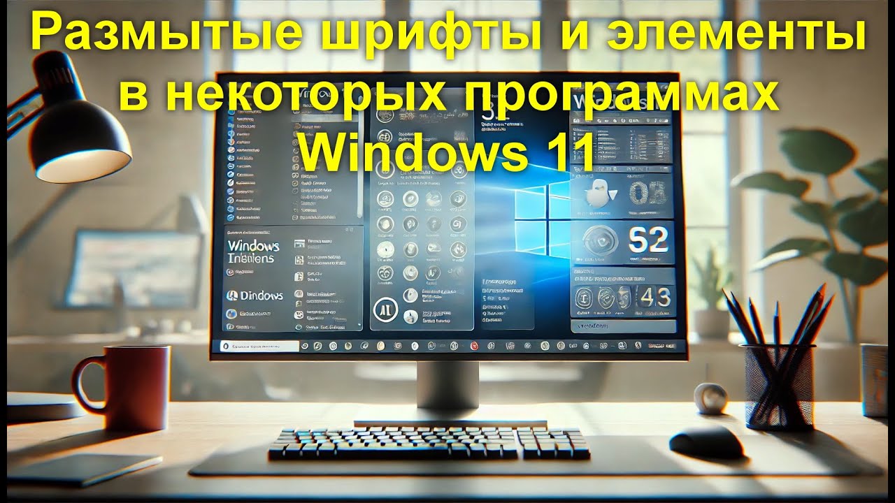 Размытые шрифты и элементы в некоторых программах Windows 11 и 10 — решение