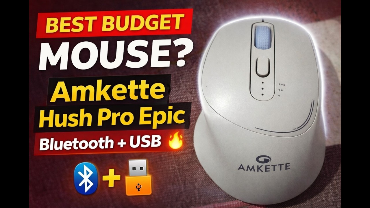 Amkette Hush Pro Epic Wireless Mouse Review | Bluetooth + 2.4GHz Dual Mode Mouse 🔥