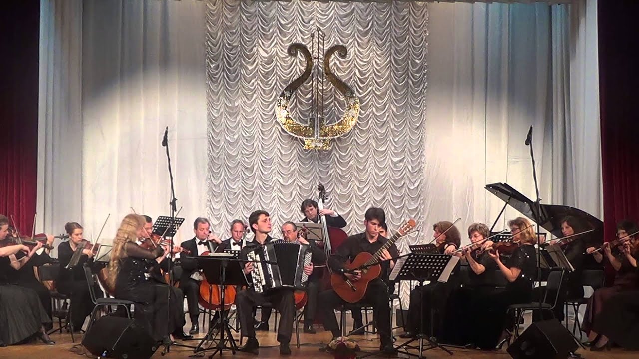 Дует Діалоги - Астор Пяццолла подвійний концерт для гітари баяну та оркестру інтродукція,мілонга