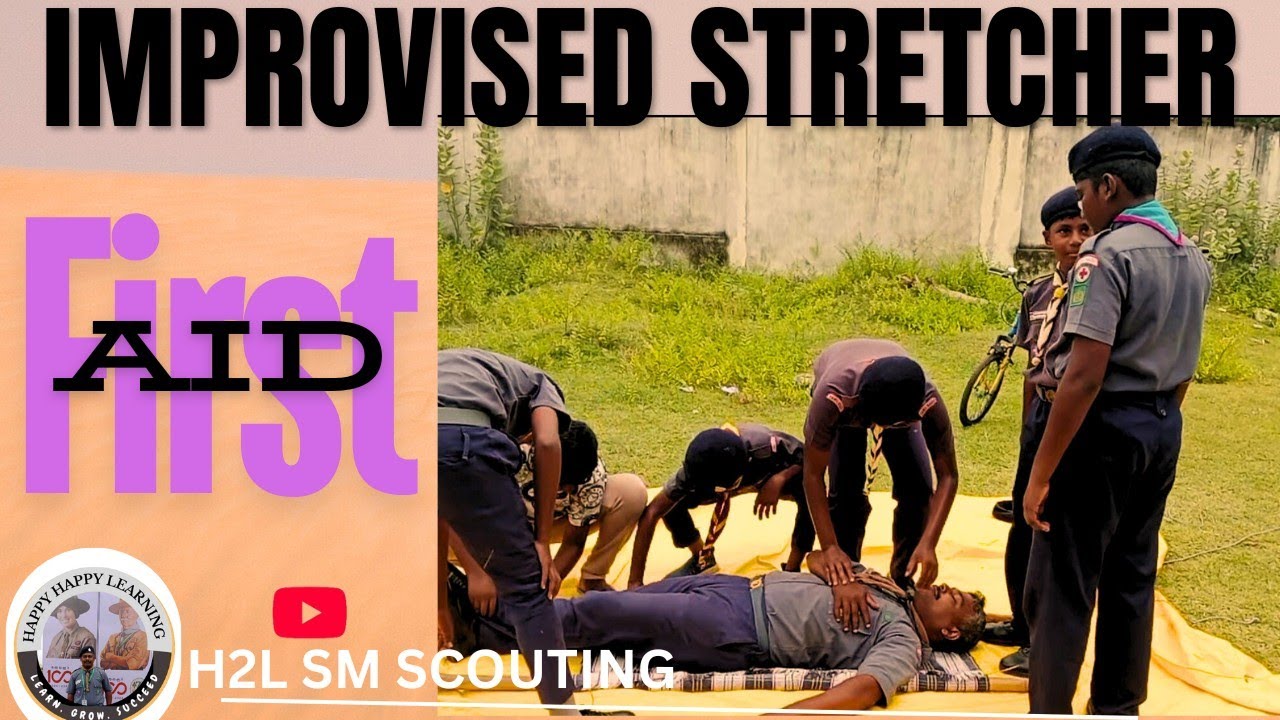 HOW TO MAKE AN IMPROVISED STRETCHER #scouting #firstaid #demonstration @H2LSMSCOUTING 