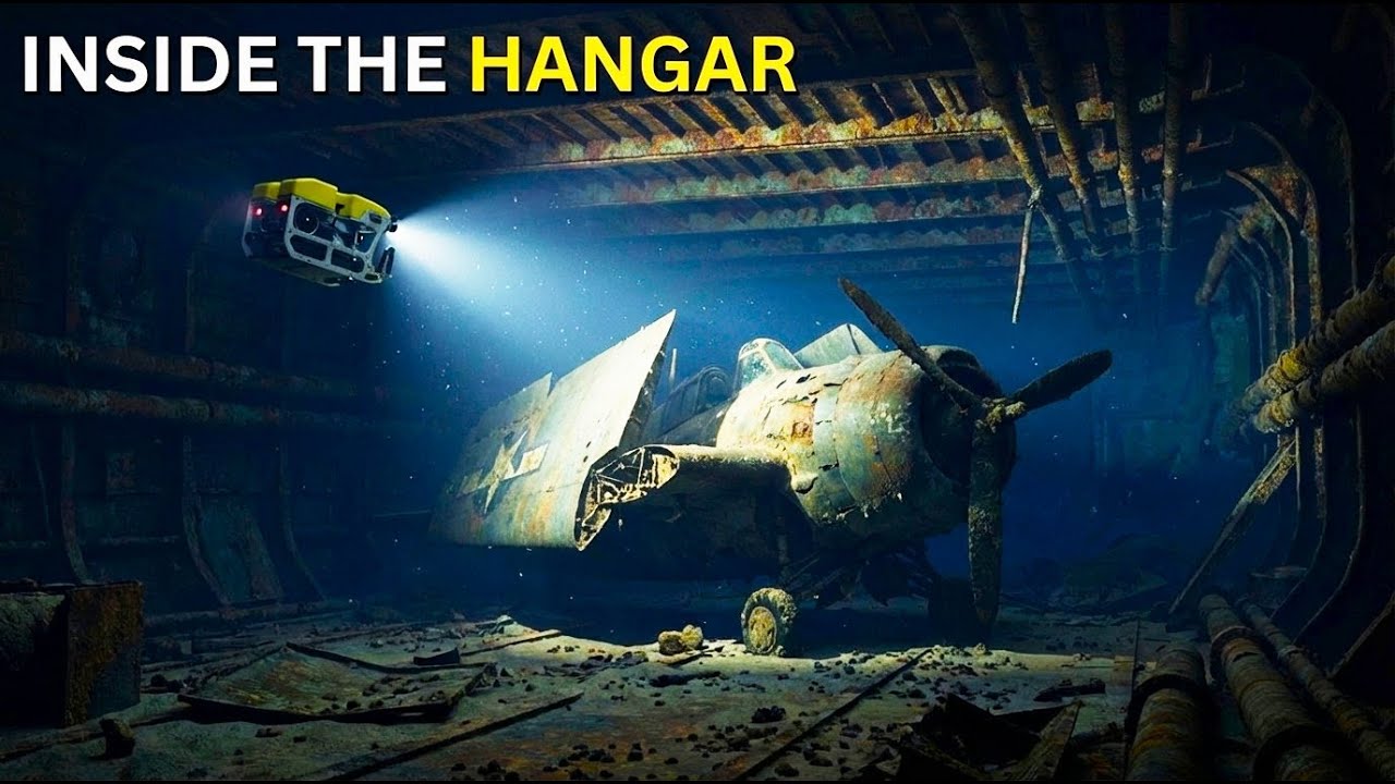 Underwater Drone Entered the USS Hornet Wreck — What It Found In the Hangar Is Terrifying