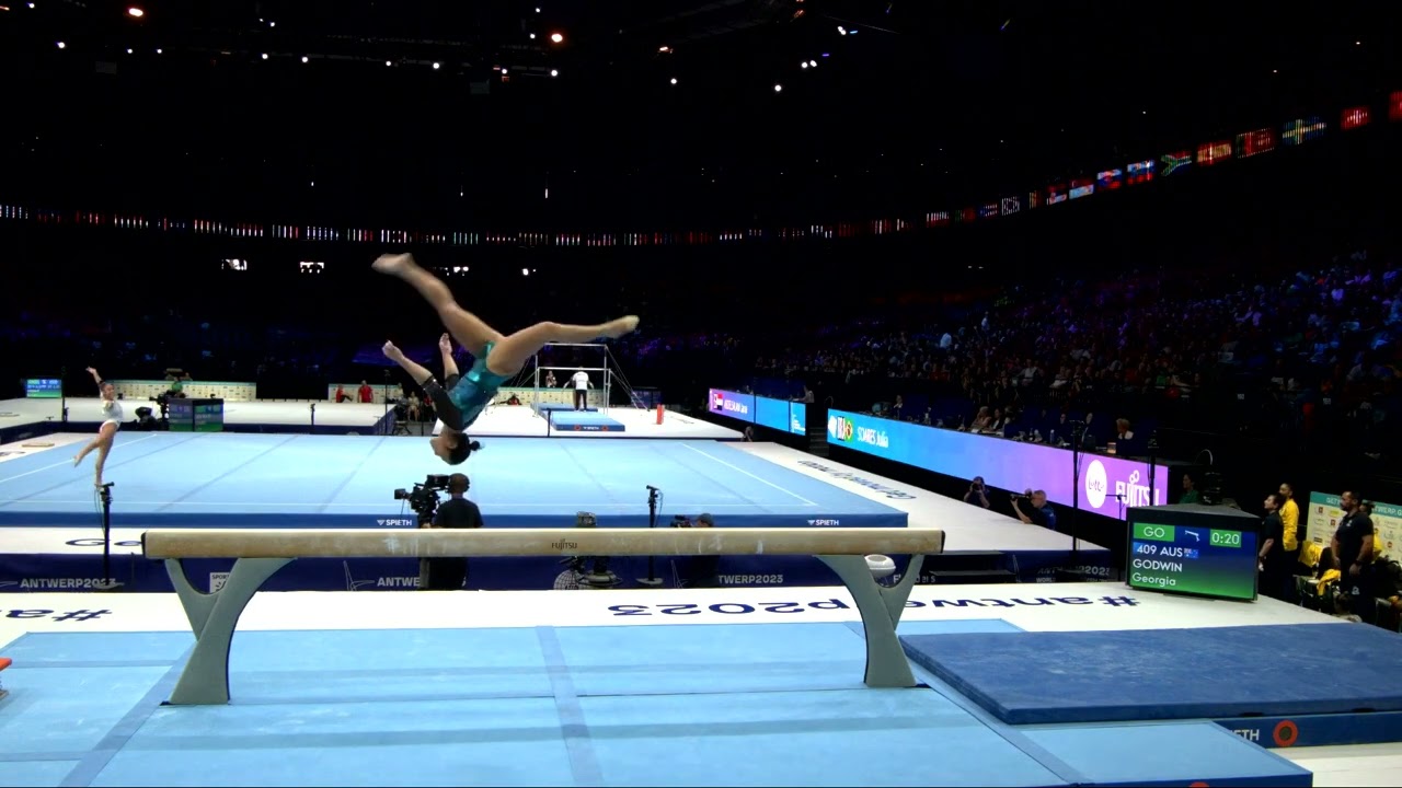 GODWIN Georgia (AUS)_2023 Artistic Worlds, Antwerp (BEL)_Qualifications_Balance Beam