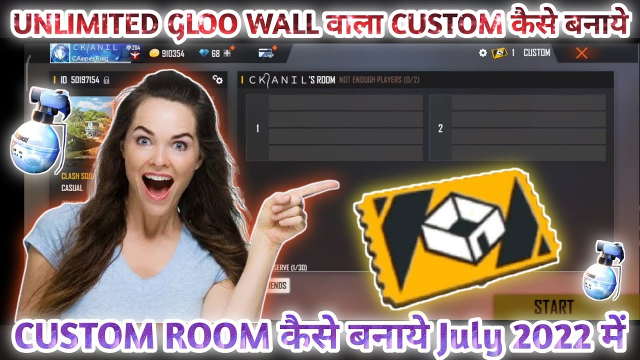Custom kaise banate Hai | how to create custom room in unlimited gloo wall | How to make custom room