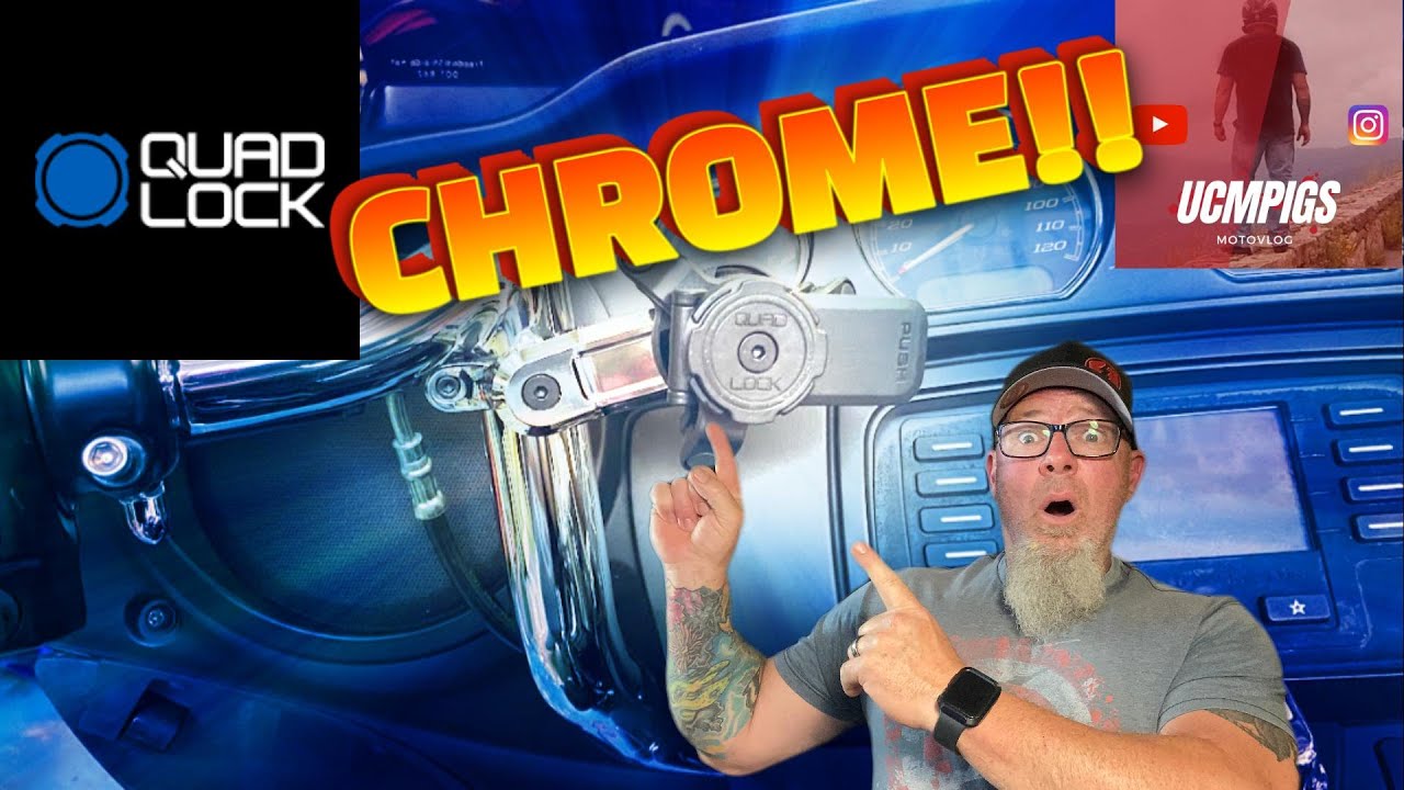 Установите крепление для телефона на мотоцикл QUAD LOCK CHROME! @Quad_Lock #harleydavison #quadlo...