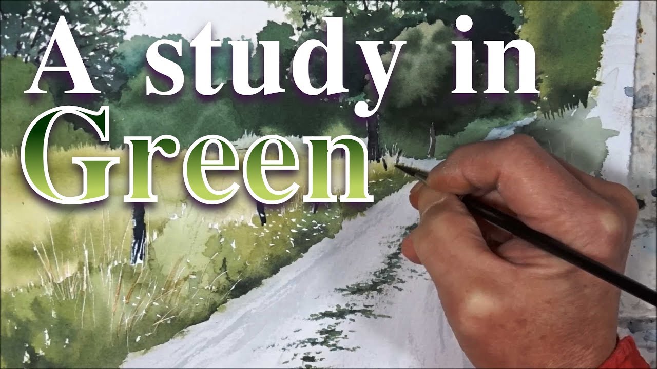 A study in green - A watercolor by Erik Lundgren