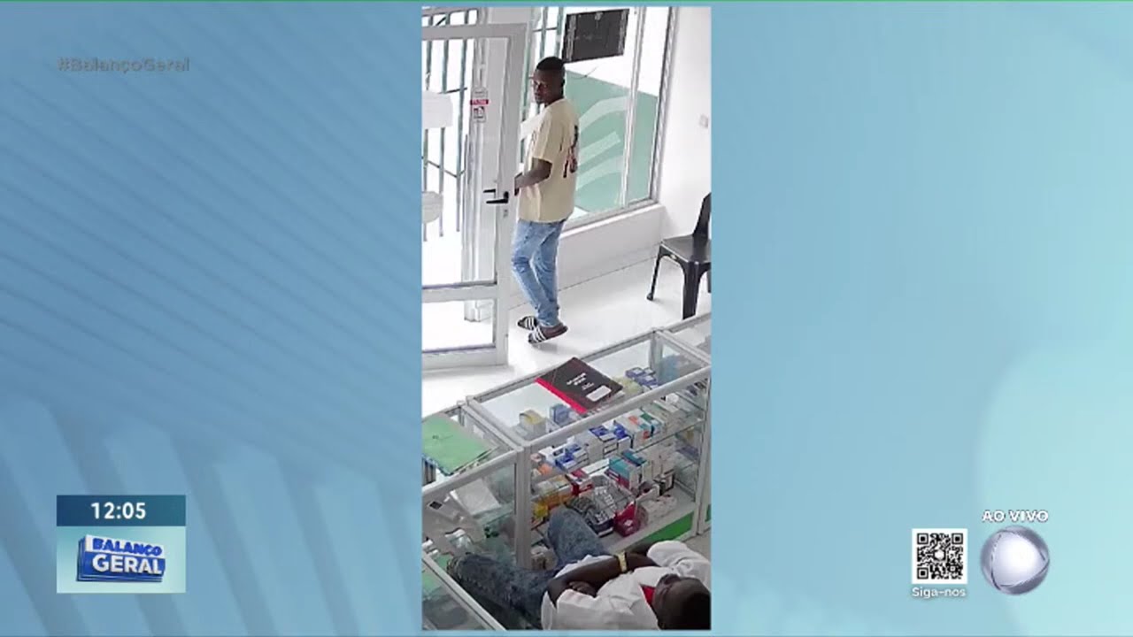 #BalançoGeral: Jovem é flagrado pelas câmaras a roubar celular em uma farmácia