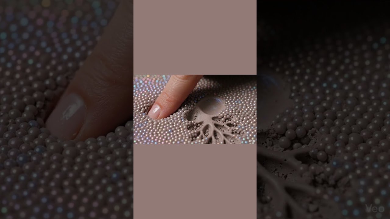 Micro‑Bead Clay Press | Soft Crunch ASMR Texture 