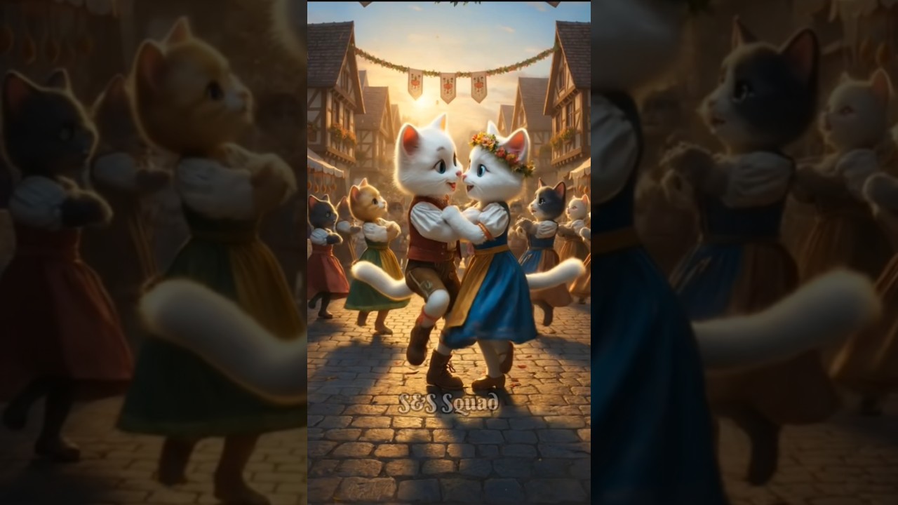 Cats Dancing in Perfect Sync 🕺#shorts #shortsfeed #cute #cat #trending #video #ai #aicat #dancingcat