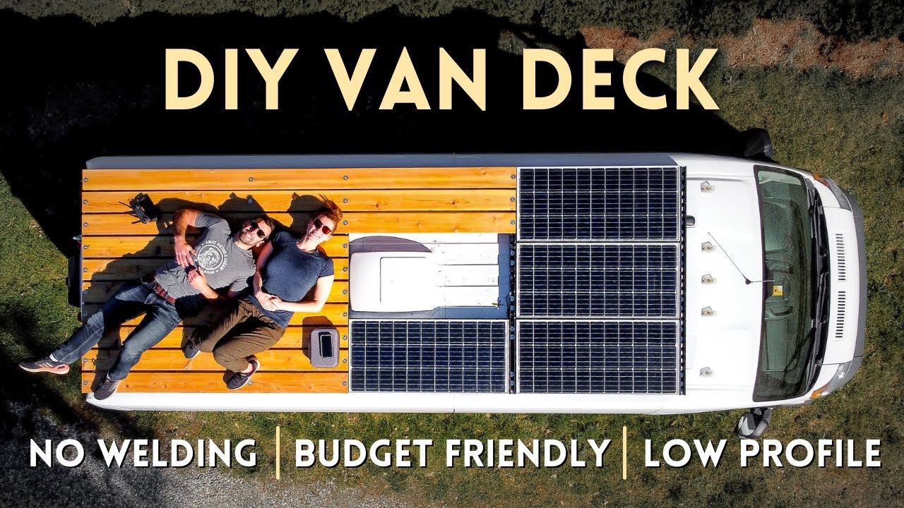 ULTIMATE DIY ROOF TOP DECK | Van Life Cedar Deck w/ 400W Solar | PROMASTER VAN BUILD SERIES | Ep 13