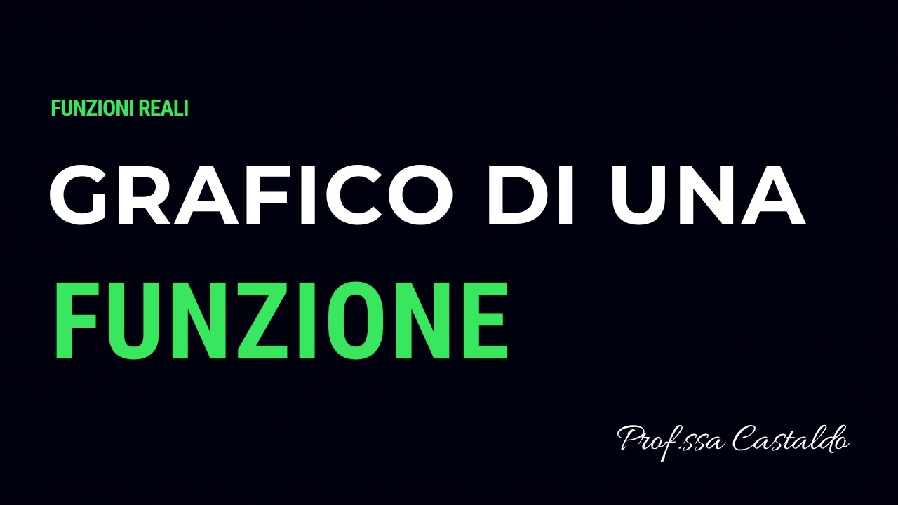 Come capire se un grafico rappresenta una funzione  reale della forma y=f(x)