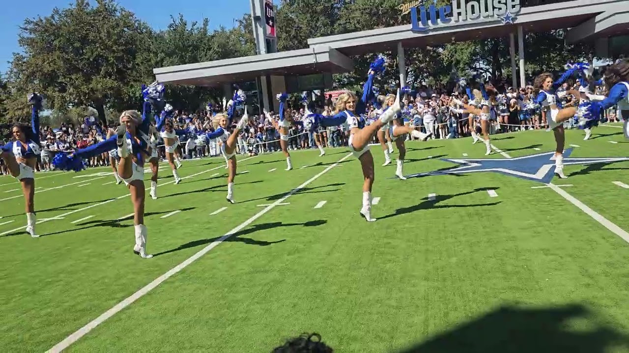 Dallas Cowboys Cheerleaders miller light house performance 10/19/25 west side view from South 