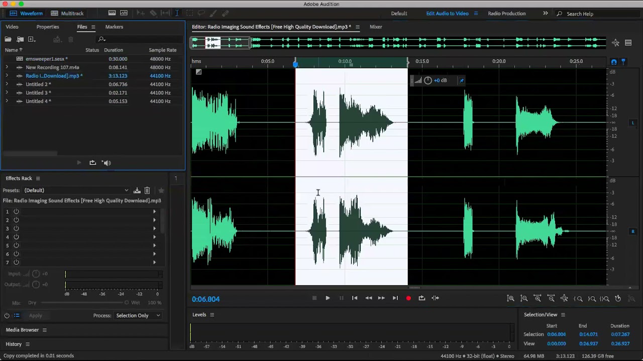 How to Make a Sweeper in Adobe Audition!