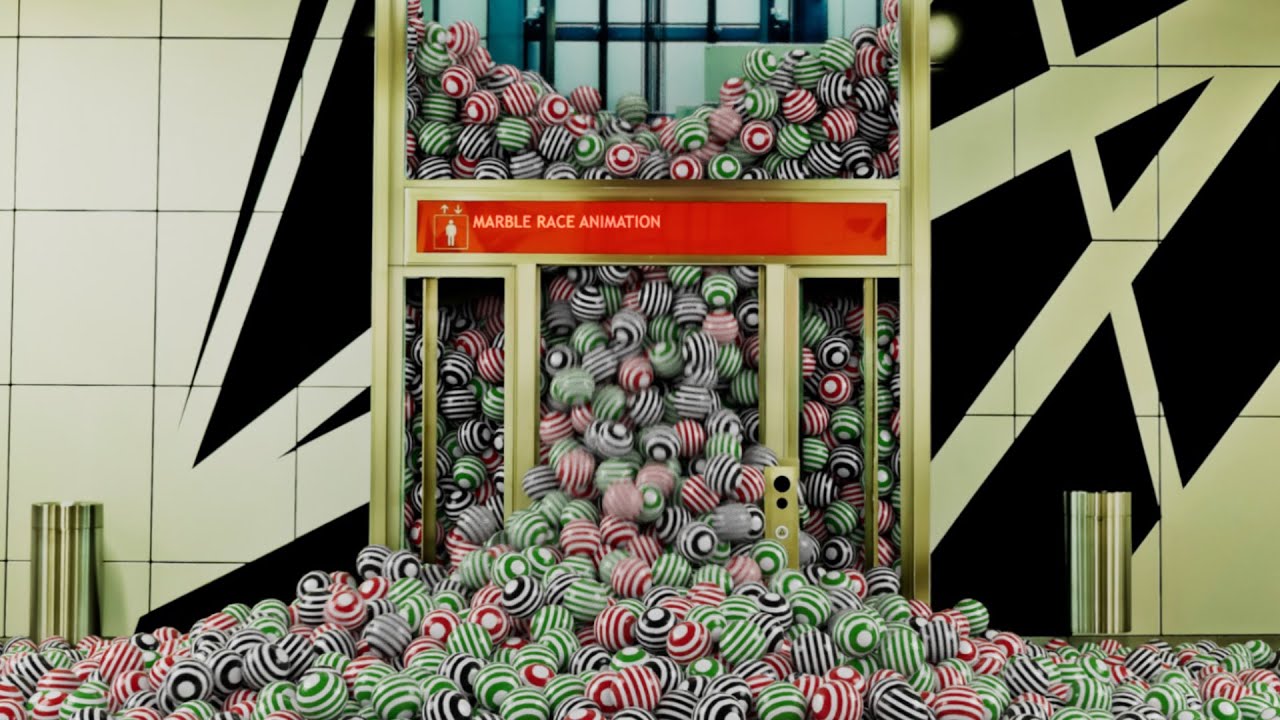 5.000 BALLS IN AN ELEVATOR