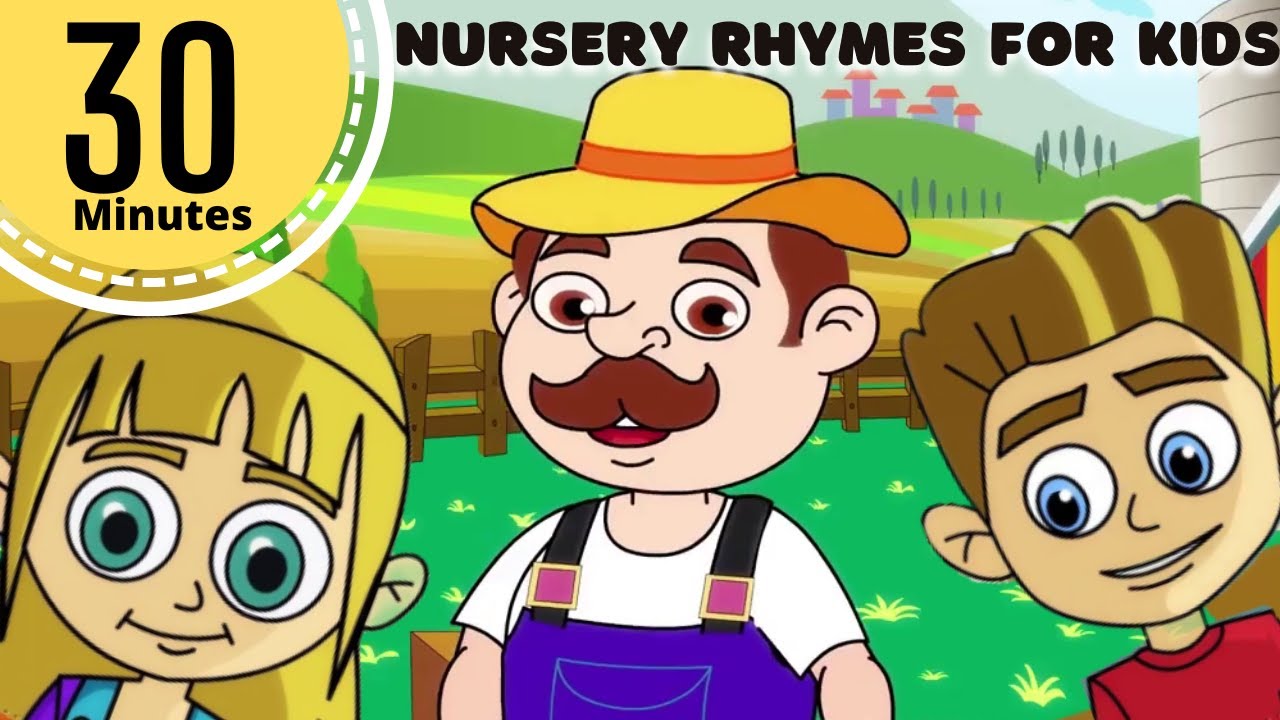 30 minutes Non Stop English Nursery Rhymes for Kids with Lyrics | Listen & Sing Along for Children