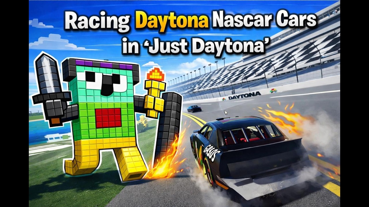 Roblox: New Video - Part 69 Of Racing Daytona Nascar Cars in 'Just Daytona'