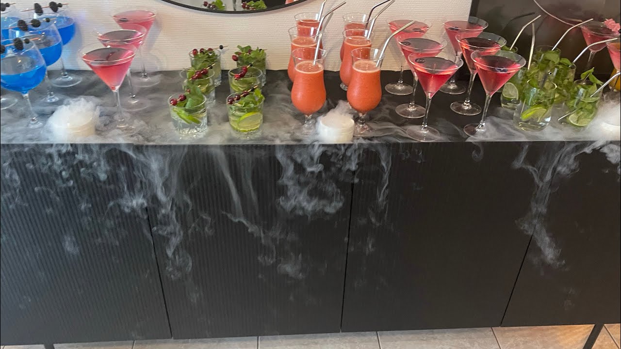 Coctail/ mojitotafel (non-alcoholic) met droogijs