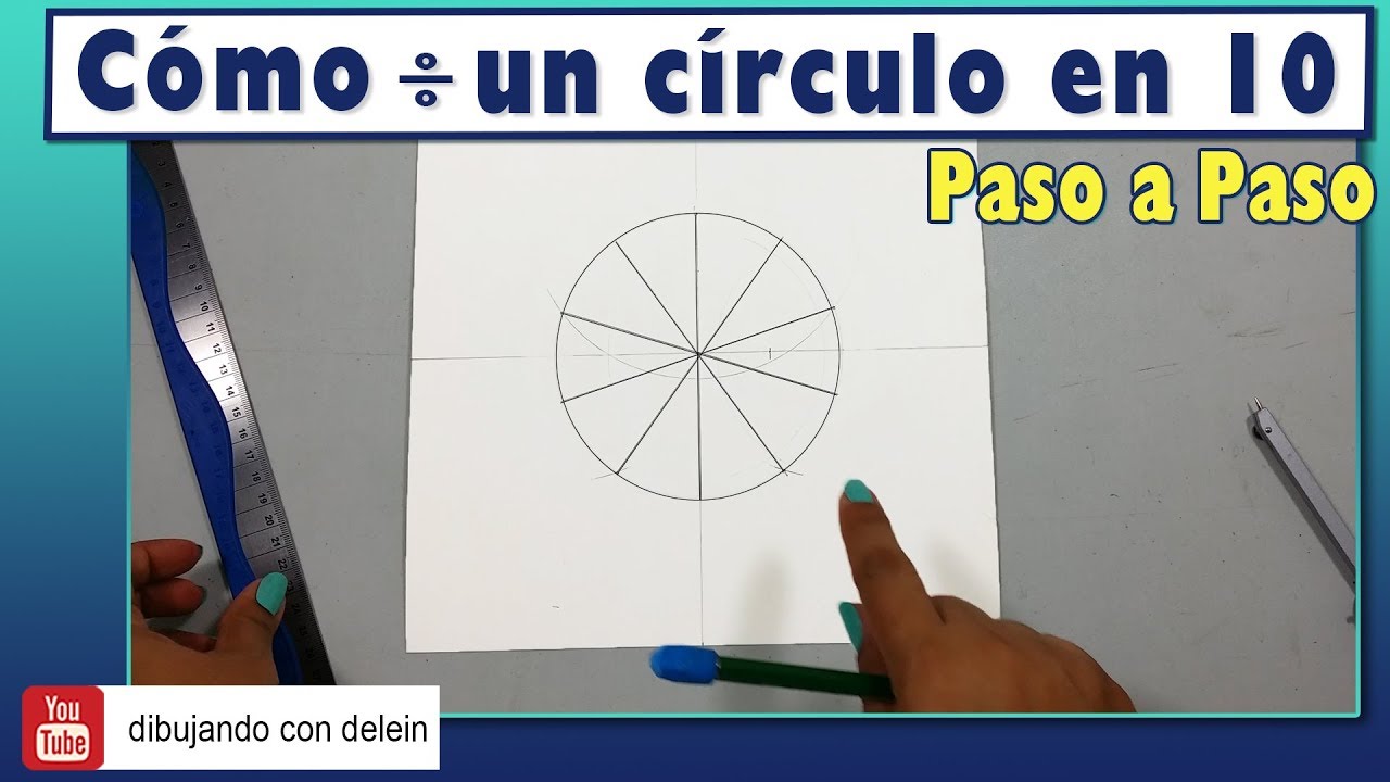 Cómo dividir un circulo en 10 partes iguales, Técnica  ideal para diseñar tus propios Mandalas