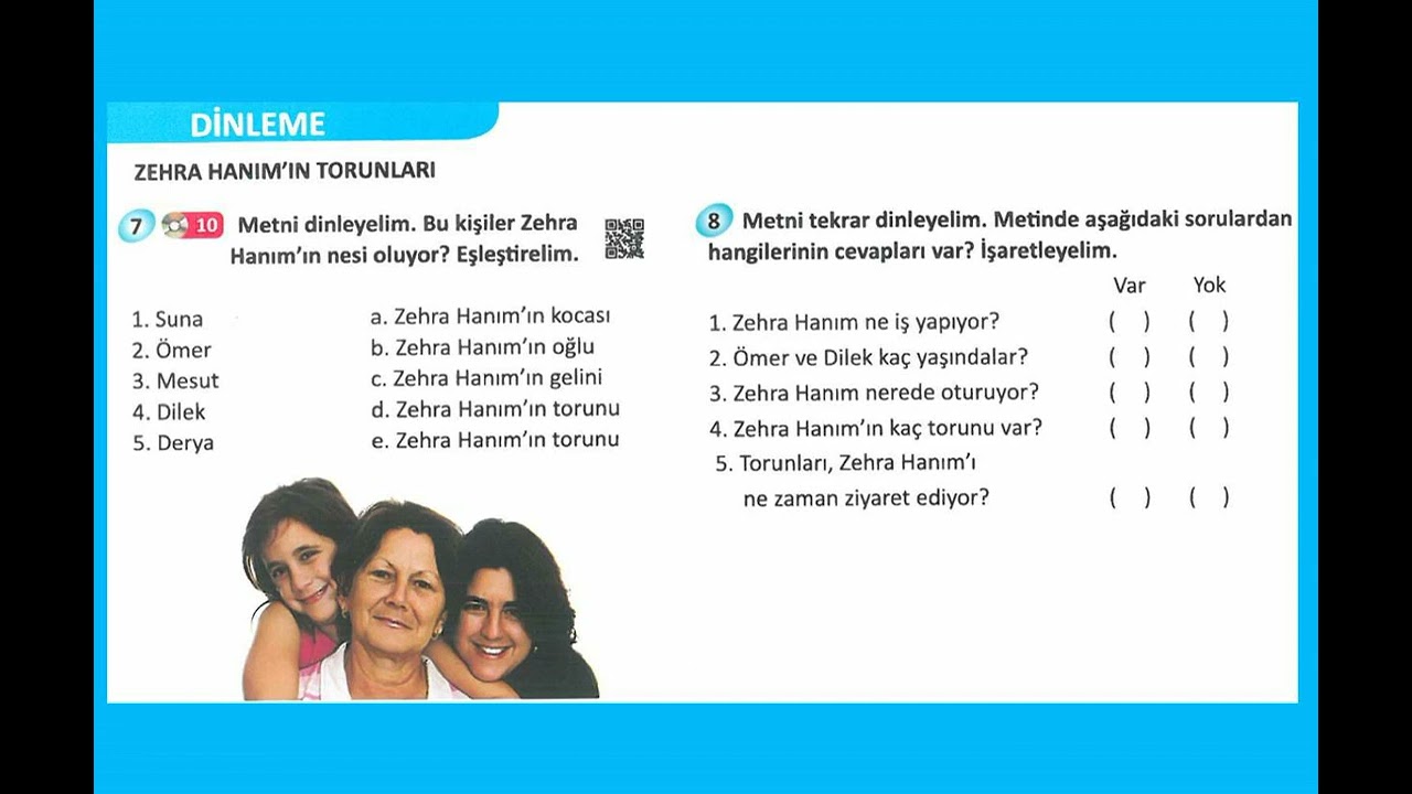 Yeni İstanbul A1: Ünite 4 Dinleme 10