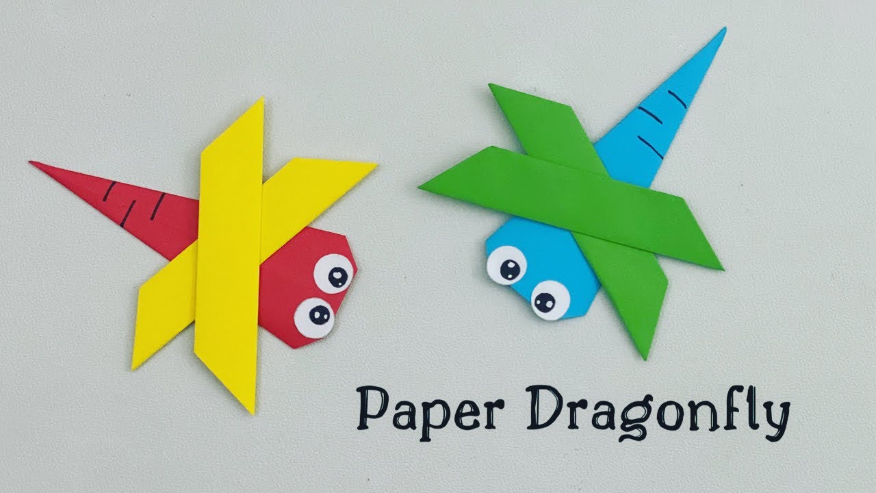 How To Make Easy Paper Dragonfly For Kids / Nursery Craft Ideas / Paper Craft Easy / KIDS crafts