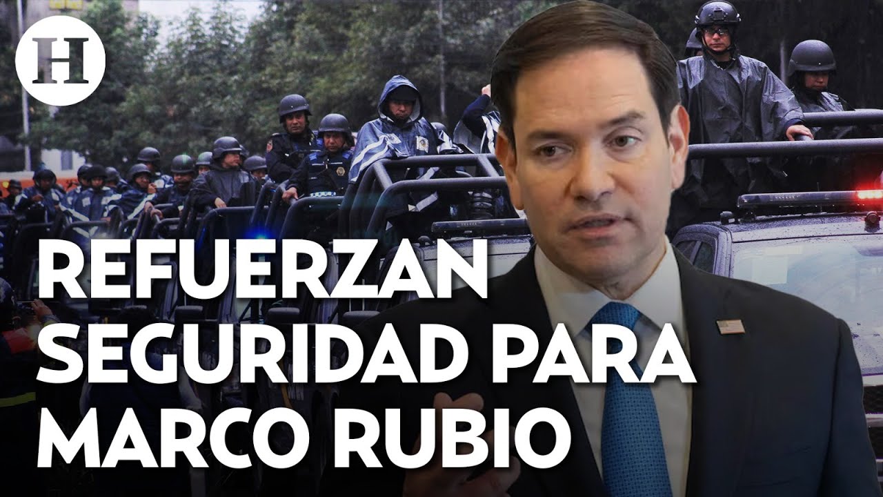¿Le tiene miedo a CDMX? Marco Rubio es escoltado con gran operativo de seguridad al llegar a México
