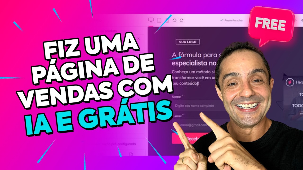 Criei uma Página de Vendas GRÁTIS usando apenas 2 ferramentas! [IA ChatGPT + HeroSpark]