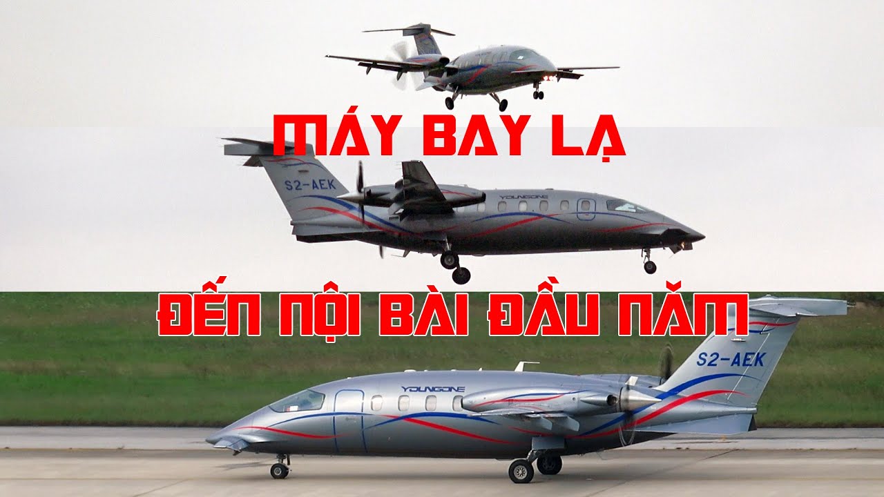 Đầu năm gặp một máy bay lạ đến sân bay Nội Bài - Piaggio P180 Avanti.