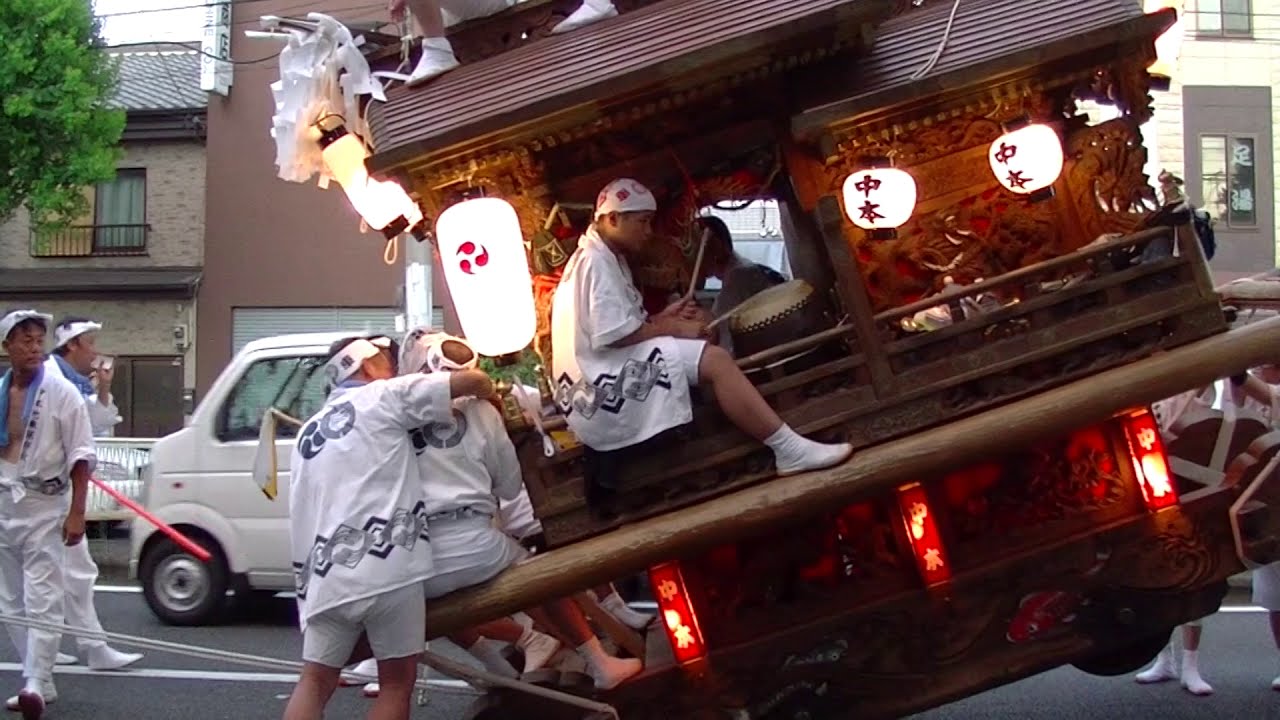 2011/7/17 東成区 中本地車 夏祭り 八王子神社宮入