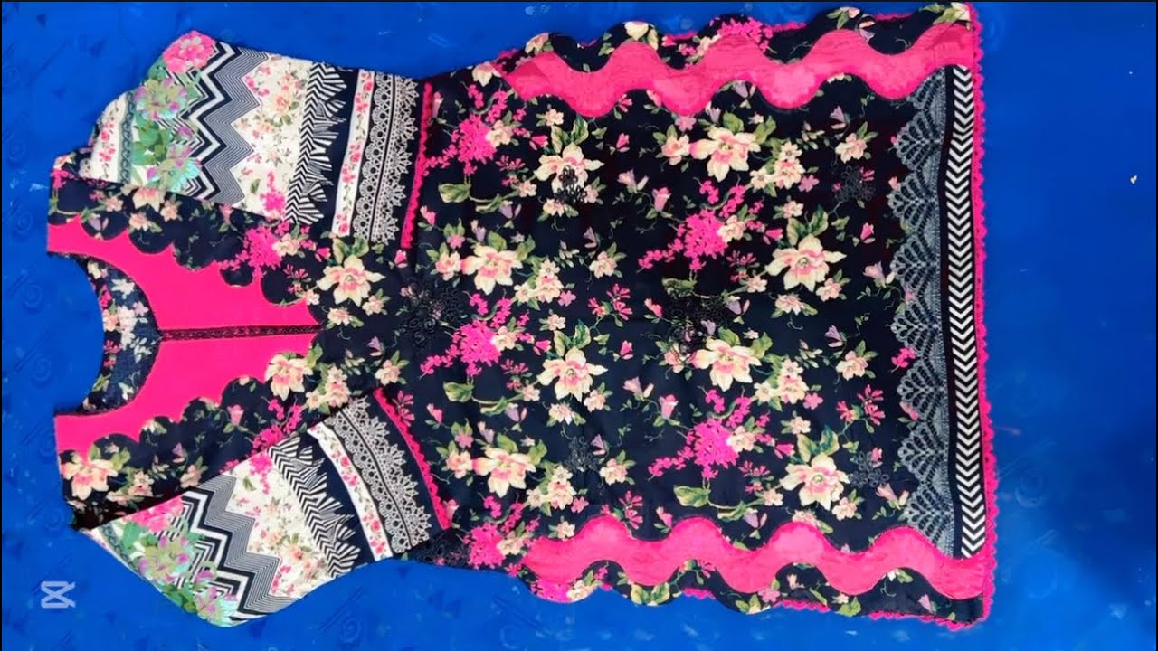 Vibrant cross cross chak design cutting and stitching |zahradesign
