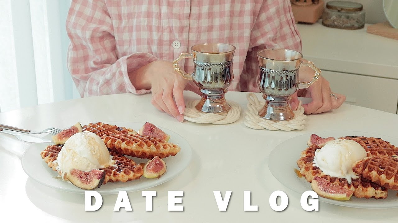 (광고)예비부부vlogㆍ남친과 하루종일 홈카페 놀이👉크로플, 토마토 마리네이드 소스, 노팅힐보며 팝콘🍹everything in ABLY
