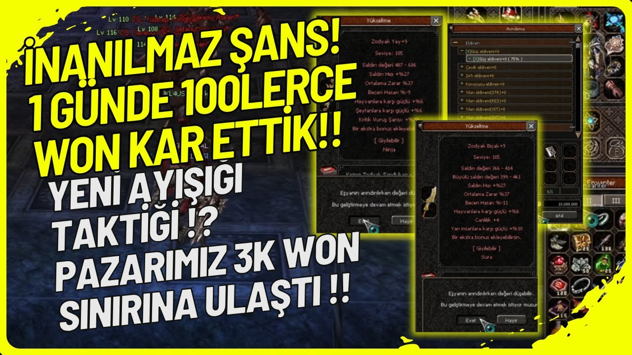 💰🍀 İNANILMAZ ŞANSLI BİR VİDEO! 🍀💰 1 GÜNDE 100LERCE WON KÂR! 🤑🔥 | METİN2 TR BAGJANAMU